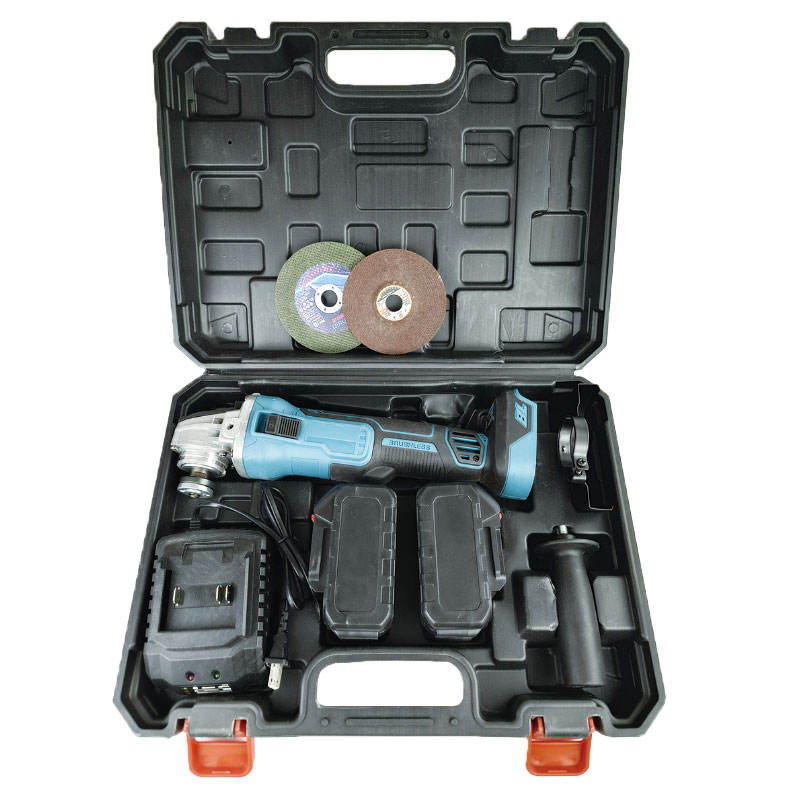 Industrial Mini Cordless Angle Grinder 21V Battery 100mm Brushless Slide Switch Cutting Grinding Tools