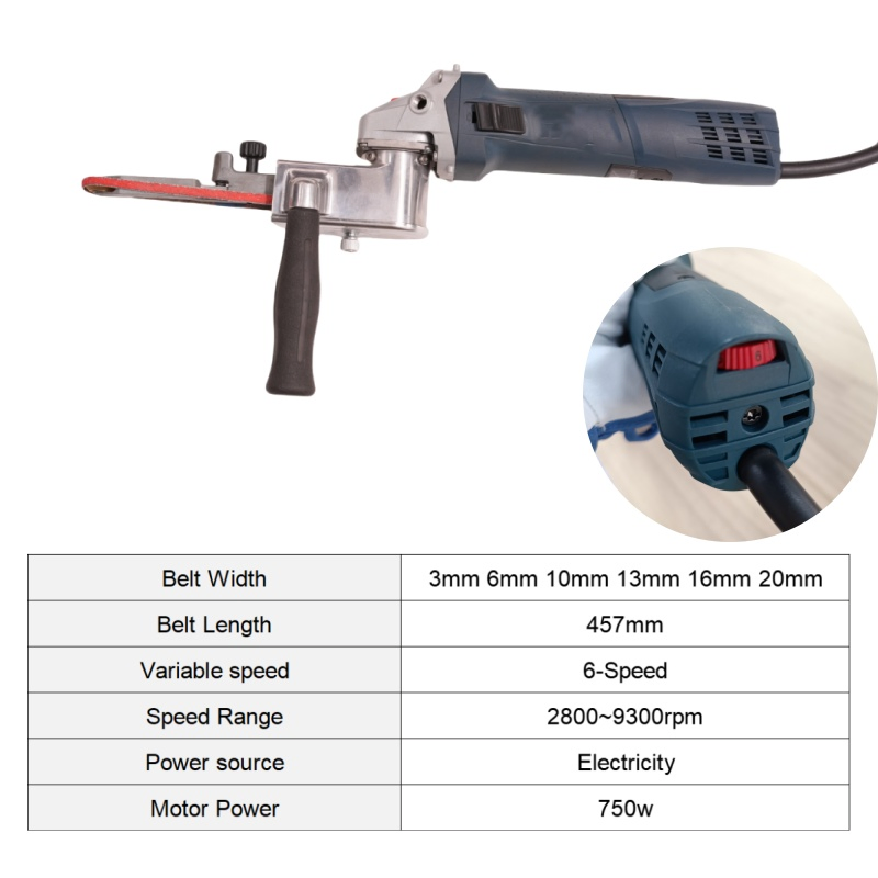 Professional Electric Power-Tool 750W Belt Sander Wide Belt Sander for Metalworking