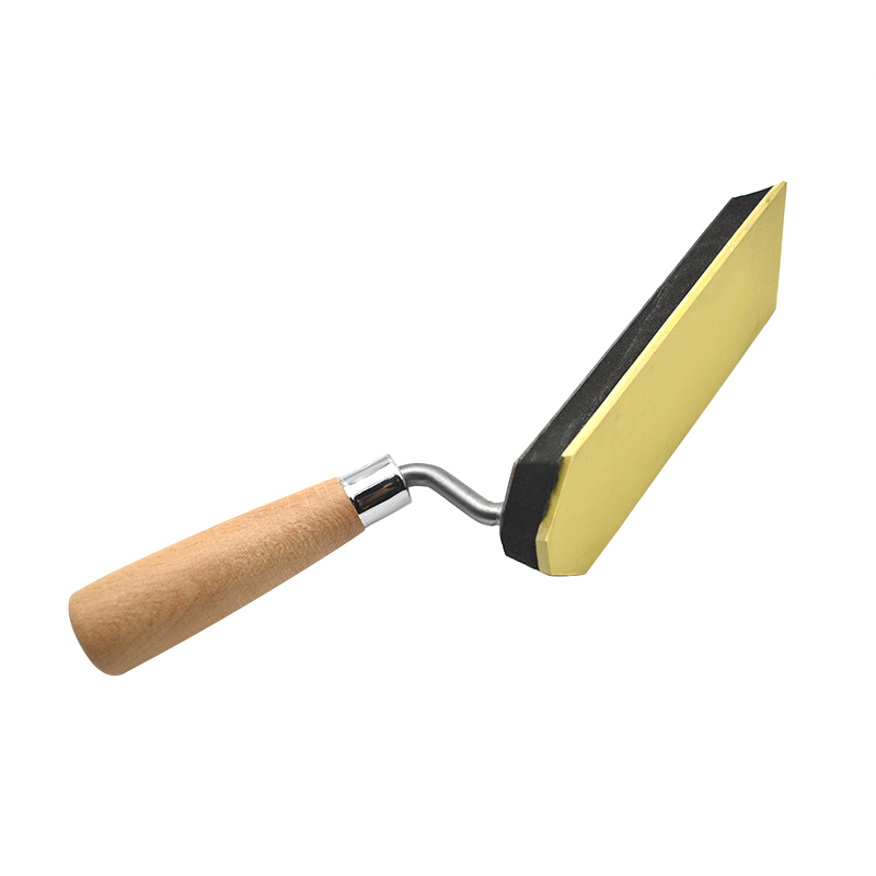 Wood Handle Square Trowel for Concrete Work & Fine-Polished Bricklaying Welding Type Tool for DIY Projects