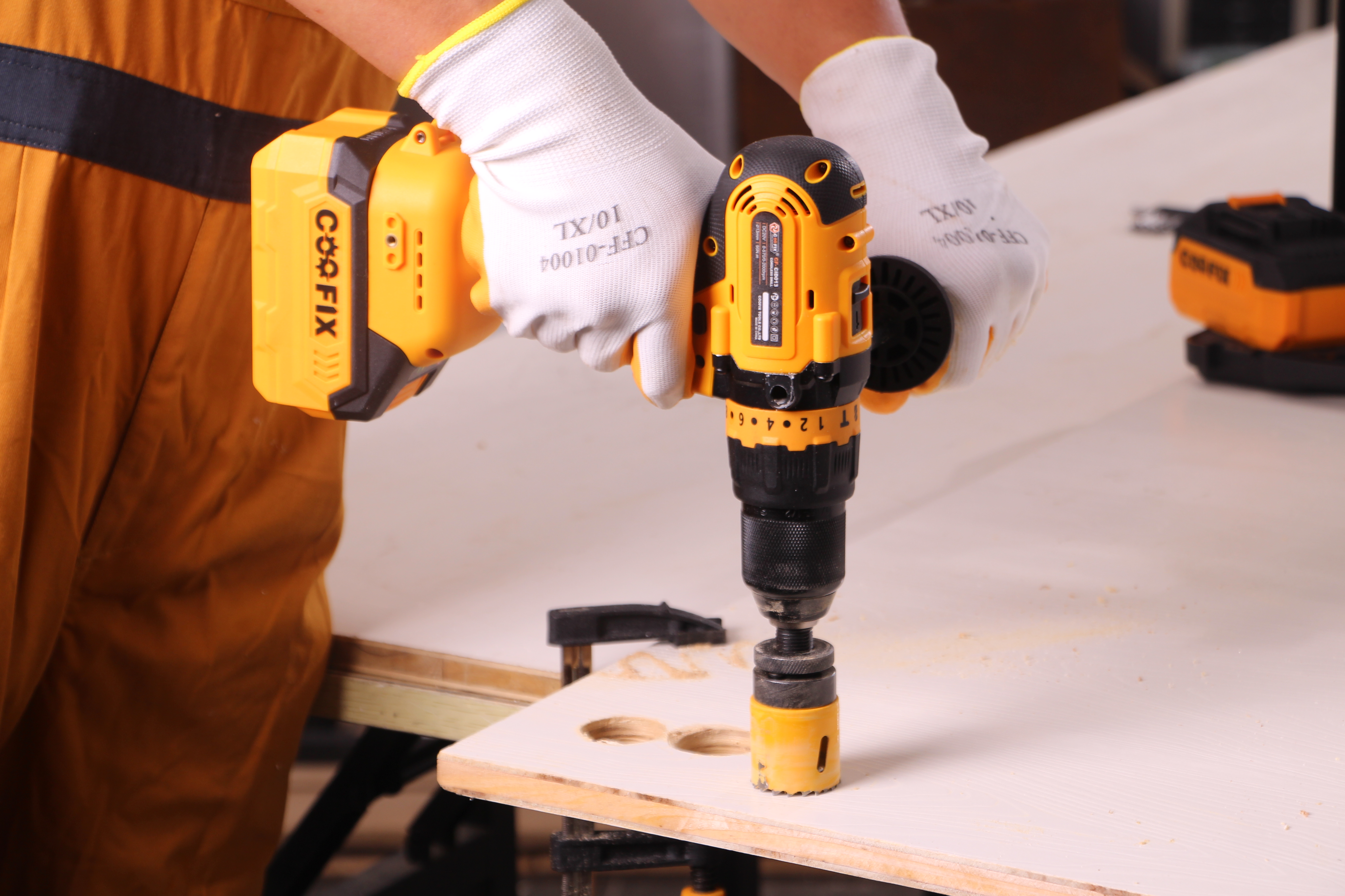 18V Double Switch Crown Cordless Power Tools Combo Kit Cordless Drill 6pc Kits Kwith Accessories 20 Volt Wireless Screwdriver