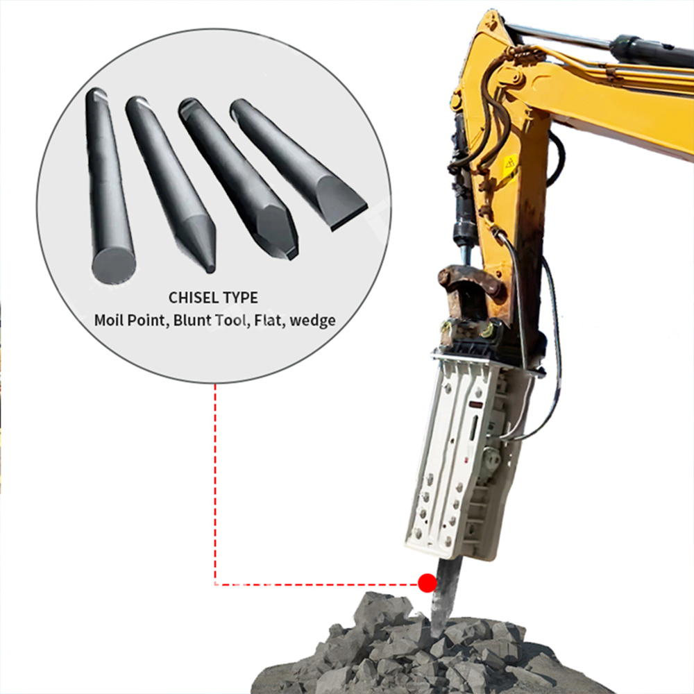 Mini Digger Hydraulic Rock Breaker Small Jack Hammer 1 Ton Excavator SB10 Hydraulic Demolition Hammer for Trenching