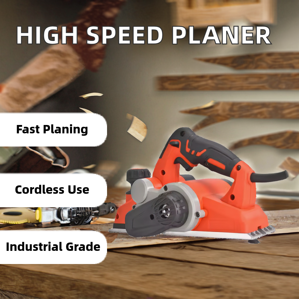 Portable High-Speed Woodworking Machine DIY Grade Electric Tool Handheld Carpenter Industrial Wood Planer