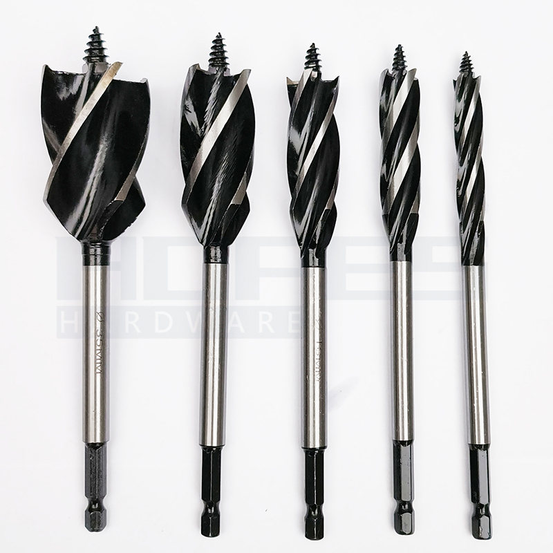 10-35mm Fast Boring Auger Drill Bits with 4 Flutes 1/4 Hex Shank Quick Cutting Woodworking Carpenter Drilling Tools