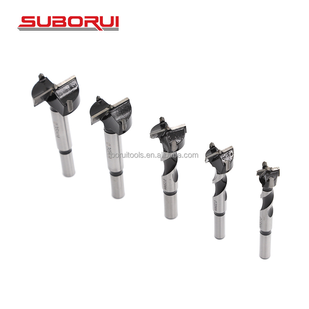 SUBORUI Tungsten Carbide Forstner Drill Bit Set 15mm-35mm Boring Wood Core Hinge Carbon Steel Metric Size Wood Hole Drilling