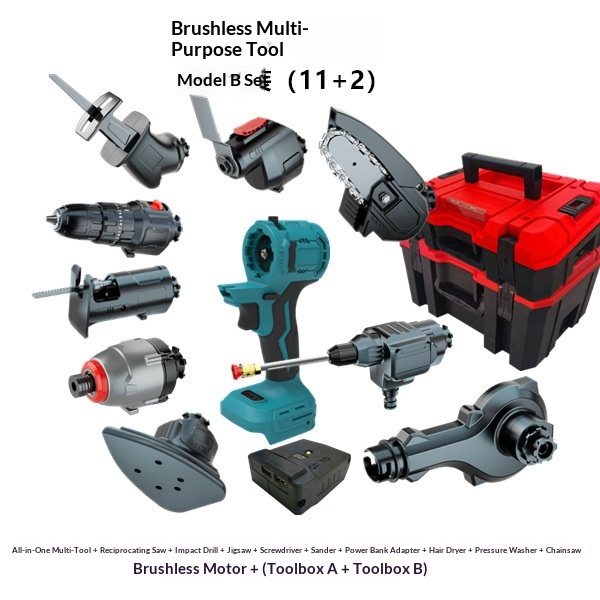 Customized Steel Lithium Battery Multi-Purpose Rechargeable Electric Hammer Tool Set with Hard Case OEM/ODM