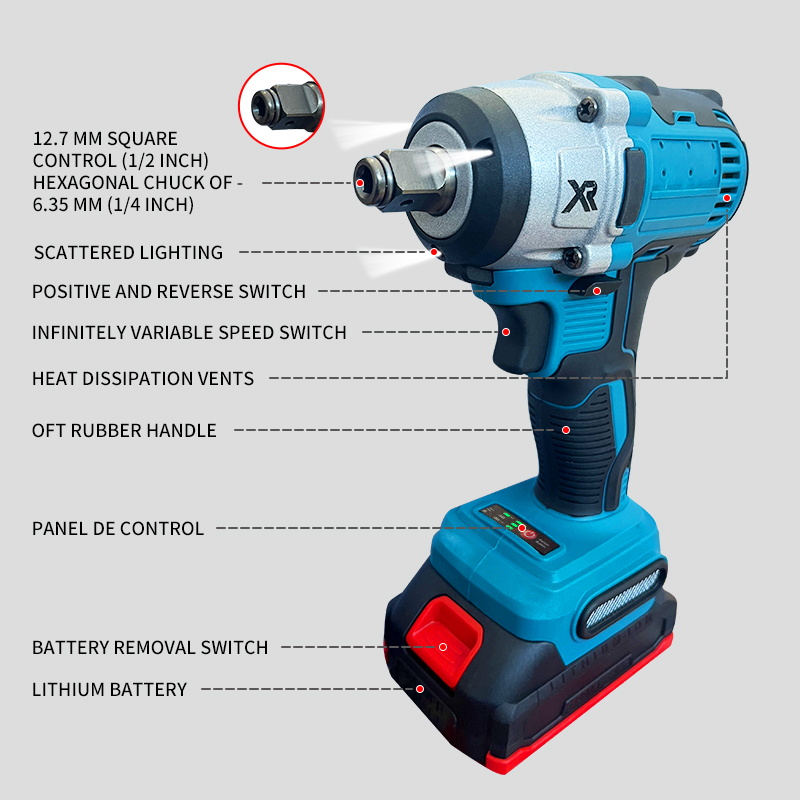 Tool Sets Professional Box Electric Impact Wrench Brushless Battery Torque Wrench Electric Wrench