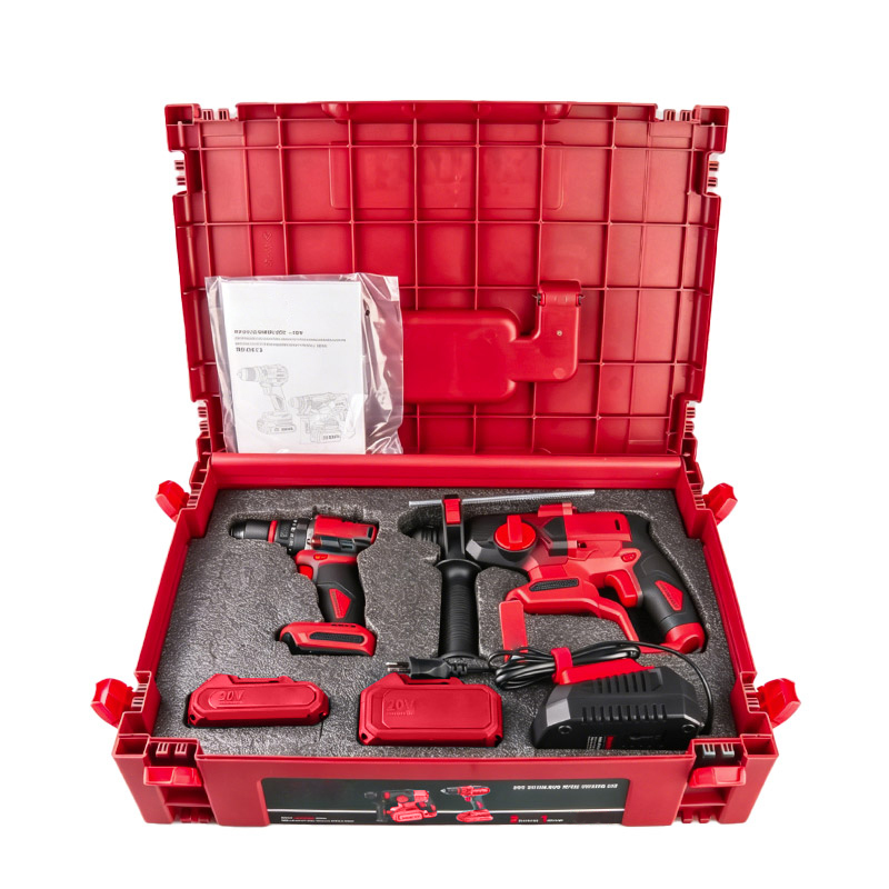 Industrial 20V Li-ion Brushless Motor Cordless Combination Tool Kit with High Capacity Battery for Professional Building
