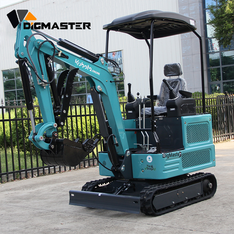 1.6 Ton Kubota Engine Mini Excavator with Hydraulic Thumb Clamp EPA Euro 5 Small Digger for Garden and Farm Factory Price