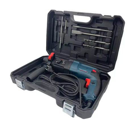 26mm Rotary Hammer Drill with Impact Function Powerful AC Electric Drill for Masonry, Steel and Wood Applications