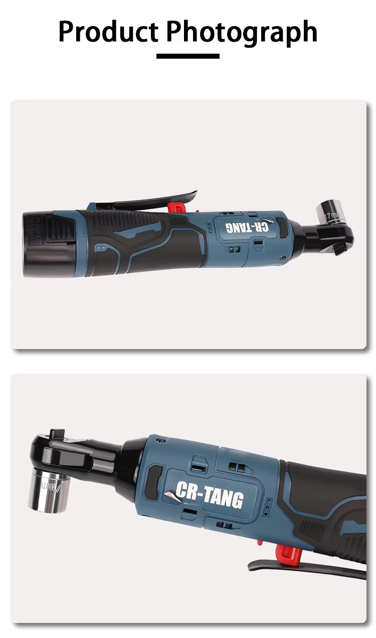 Handy High Torque 21V Li-Ion Rechargeable Cordless Brushless Motor Electric Ratchet Wrench for Industrial DIY Stage Truss