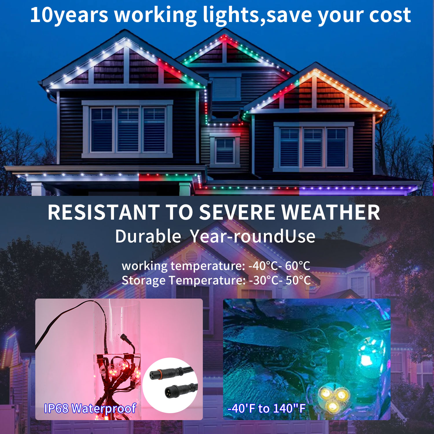 Gouly Customized Led Permanent Outdoor Lights Ip68 Dc12v 24v 36v Rgbw Chasing Color Permanent Track Light