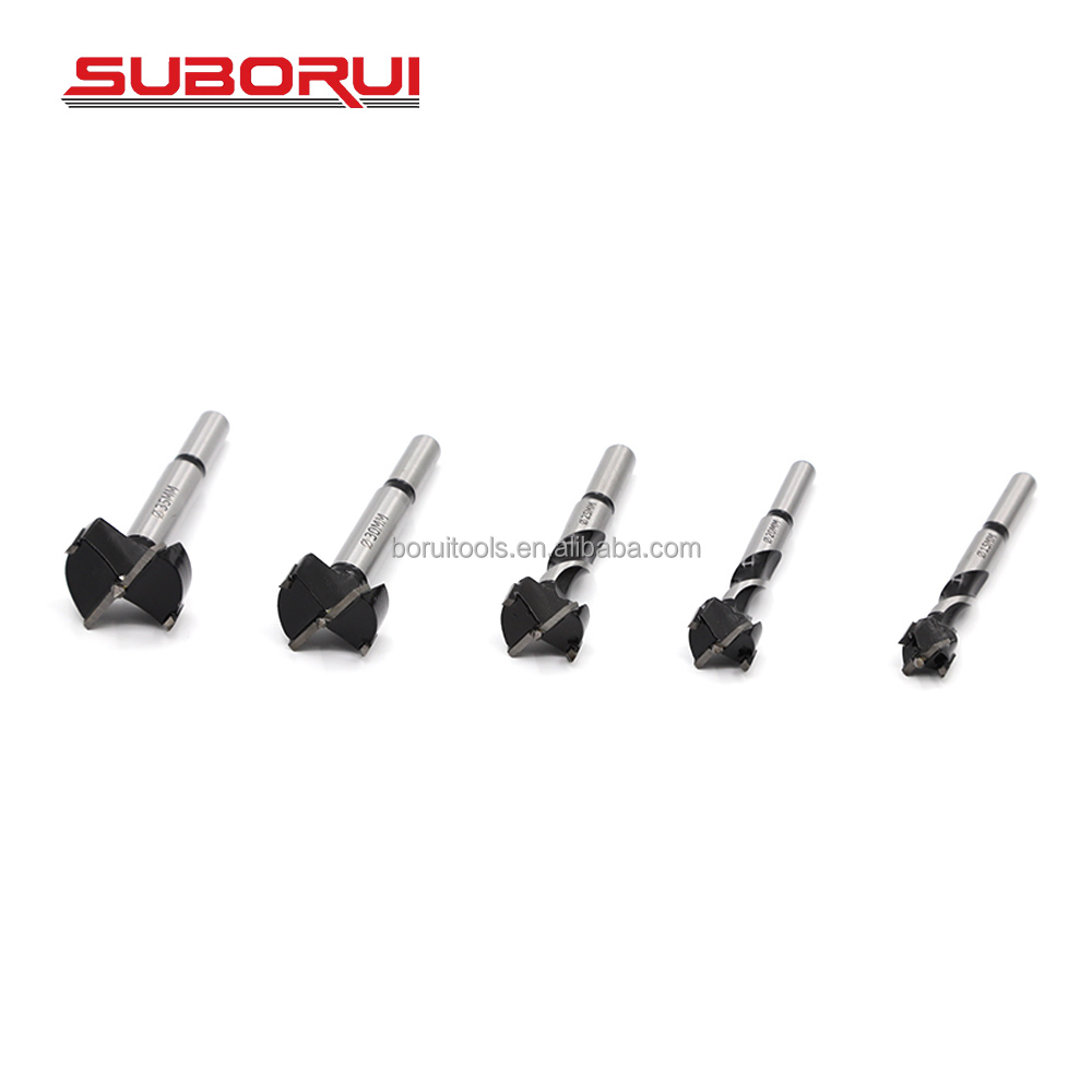 SUBORUI Tungsten Carbide Forstner Drill Bit Set 15mm-35mm Boring Wood Core Hinge Carbon Steel Metric Size Wood Hole Drilling