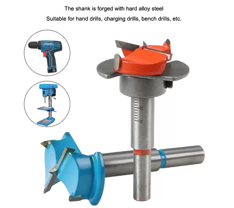 High Quality WoodWorking Adjustable Forstner Power Tools for Smooth Finish Flat Bottomed Holes Hinge Boring Wood Drill Bits