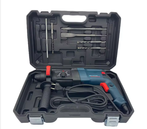 26mm Rotary Hammer Drill with Impact Function Powerful AC Electric Drill for Masonry, Steel and Wood Applications