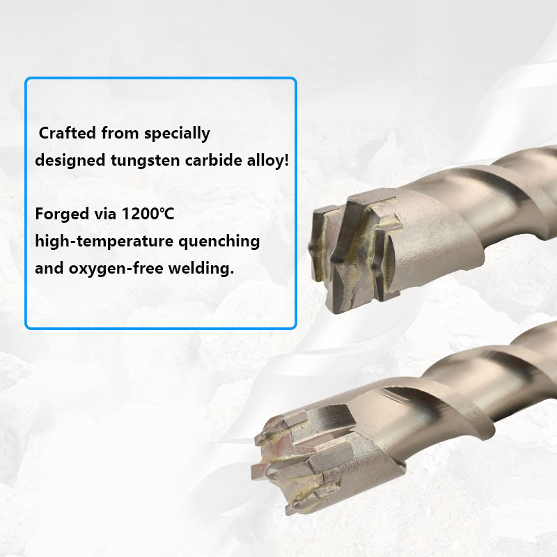 High-quality Rotary Hammer Drill Bits - 1-1/4 Inch Diameter, specialized for Rock Mines and Concrete Drilling, Customizable.