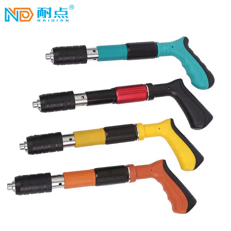Manual Adjustable Power Level Air-Powered Silent Mini Nail Gun for Wood and Concrete Industrial DIY Framing Tool