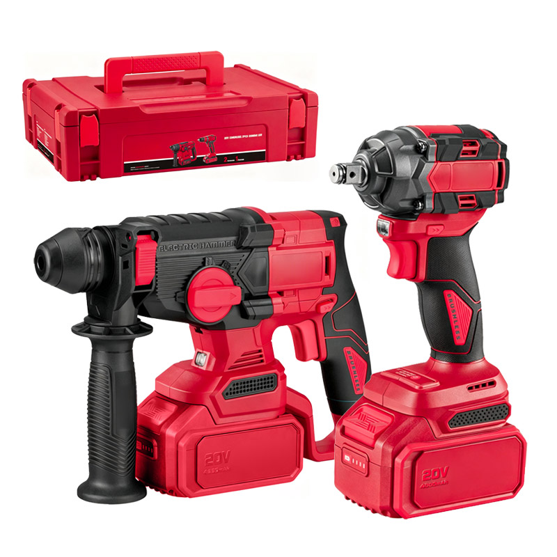Industrial 20V Li-ion Brushless Motor Cordless Combination Tool Kit with High Capacity Battery for Professional Building