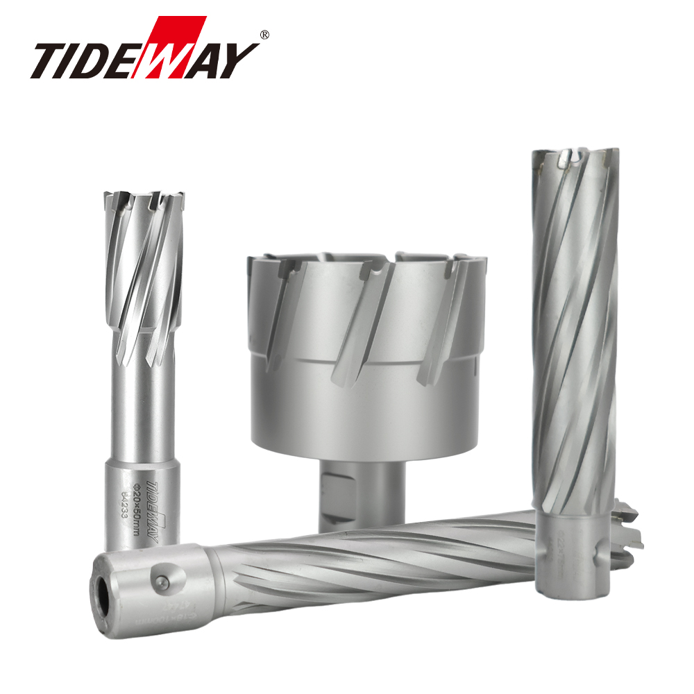TIDEWAY HSS Core Bit Carbide Tipped Hole Saw Hot Tap Cutter Annular Cutter Drill Bit For Drilling Metal Hole