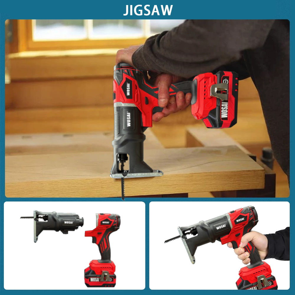 WOSAI Power Tools High Quality 18 Set Cordless Power Tools 21v 18v 6.0ah 5.0ah 4.0ah Compatible Lithium Ion Cordless Tools Set