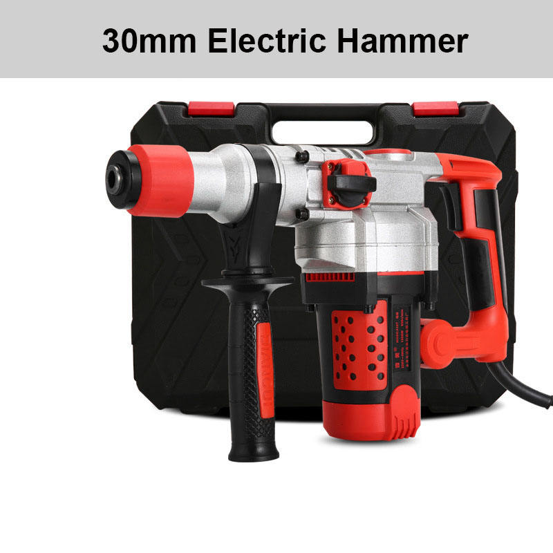 2200W Industrial High Power Heavy Duty Jackhammer 26mm Diameter Concrete Breakers Electric Demolition Hammer Brushless Motor DIY