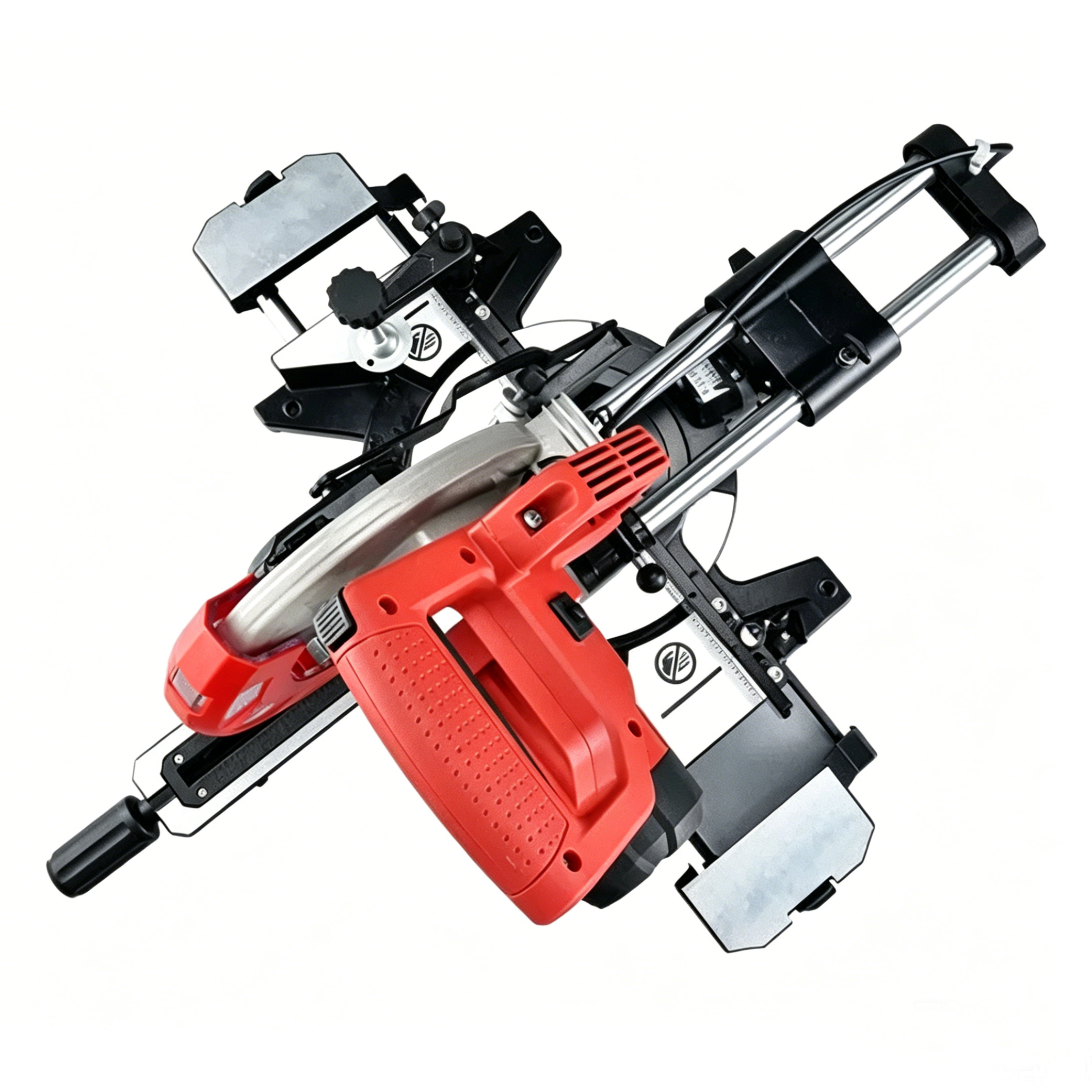 210mm 1700W Sliding Miter Saw with 45 Degree Bevel Cutting High Precision Electric Power Tool for Wood and Metal
