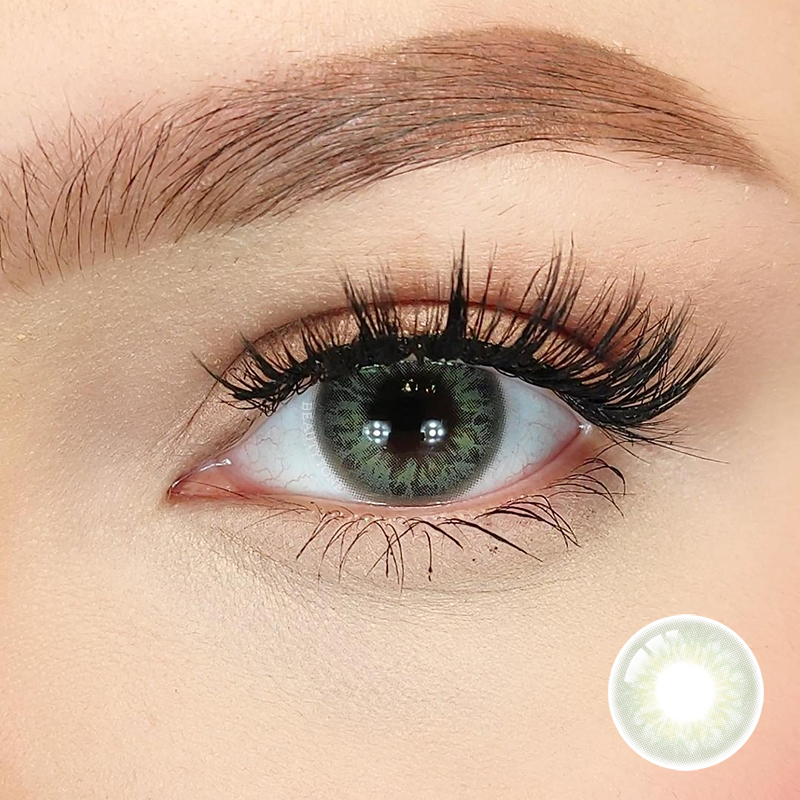Mira Green Fresh Lady Small Diameter Contact Lenses Most Natural Dark Green Eye Contacts Whosale Lentes De Contacto