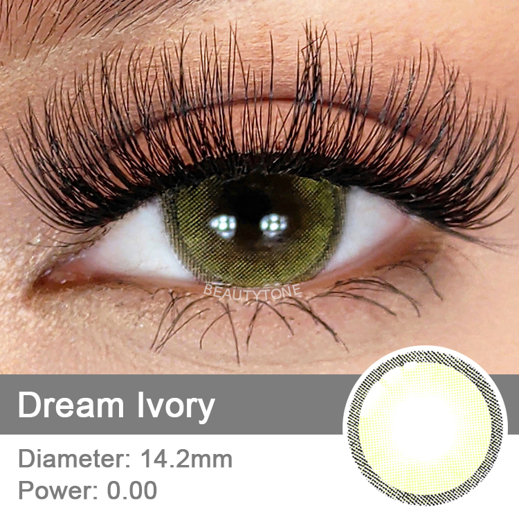 Eye Lens Contact Lenses Wholesale Cheap Cosmetics BeautyTone Dream Ivory Bright Yellow Lentes De Contacto Blandas