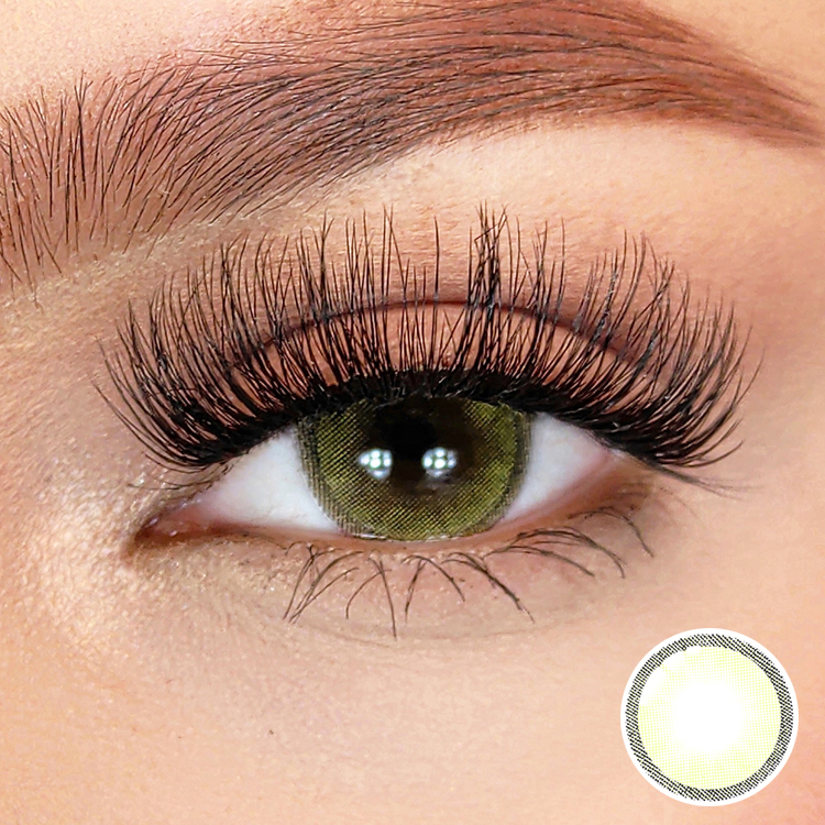 Dream Ivory Circle Contact Lens Yellow Color Eyewear Yearly Non-prescription Beauty Tone Contact Lenses