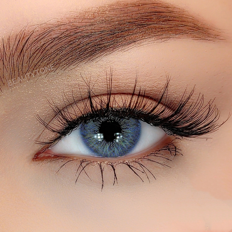 Neth Blue Colored Contact Lenses for Eyes Natural Look 3 Tone Blue Color Contact Lenses