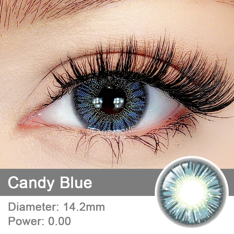 BeautyTone Candy Blue Unique Contact Lens Color Hot Selling Verified Suppliers Contact Lenses