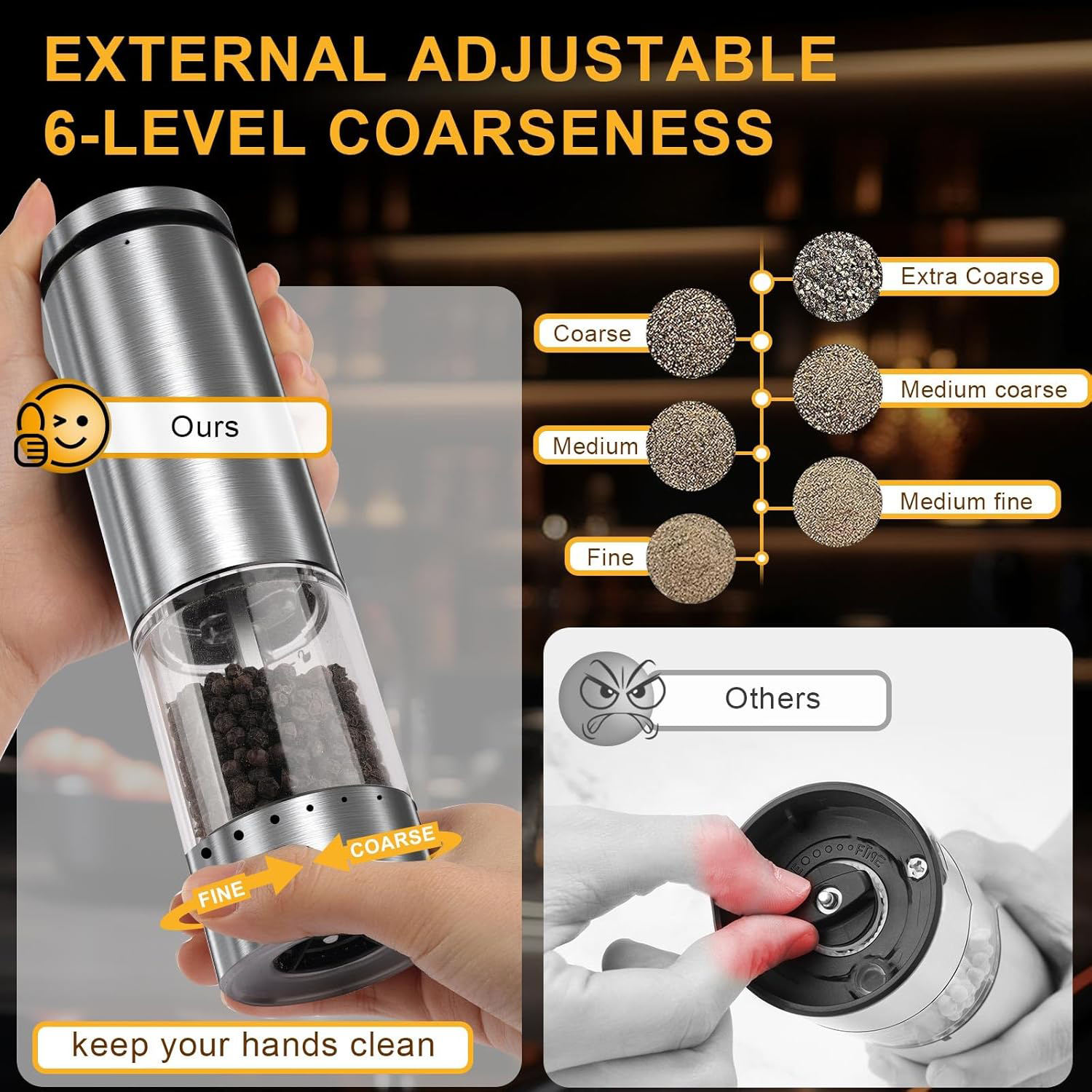 External Grind Adjustability