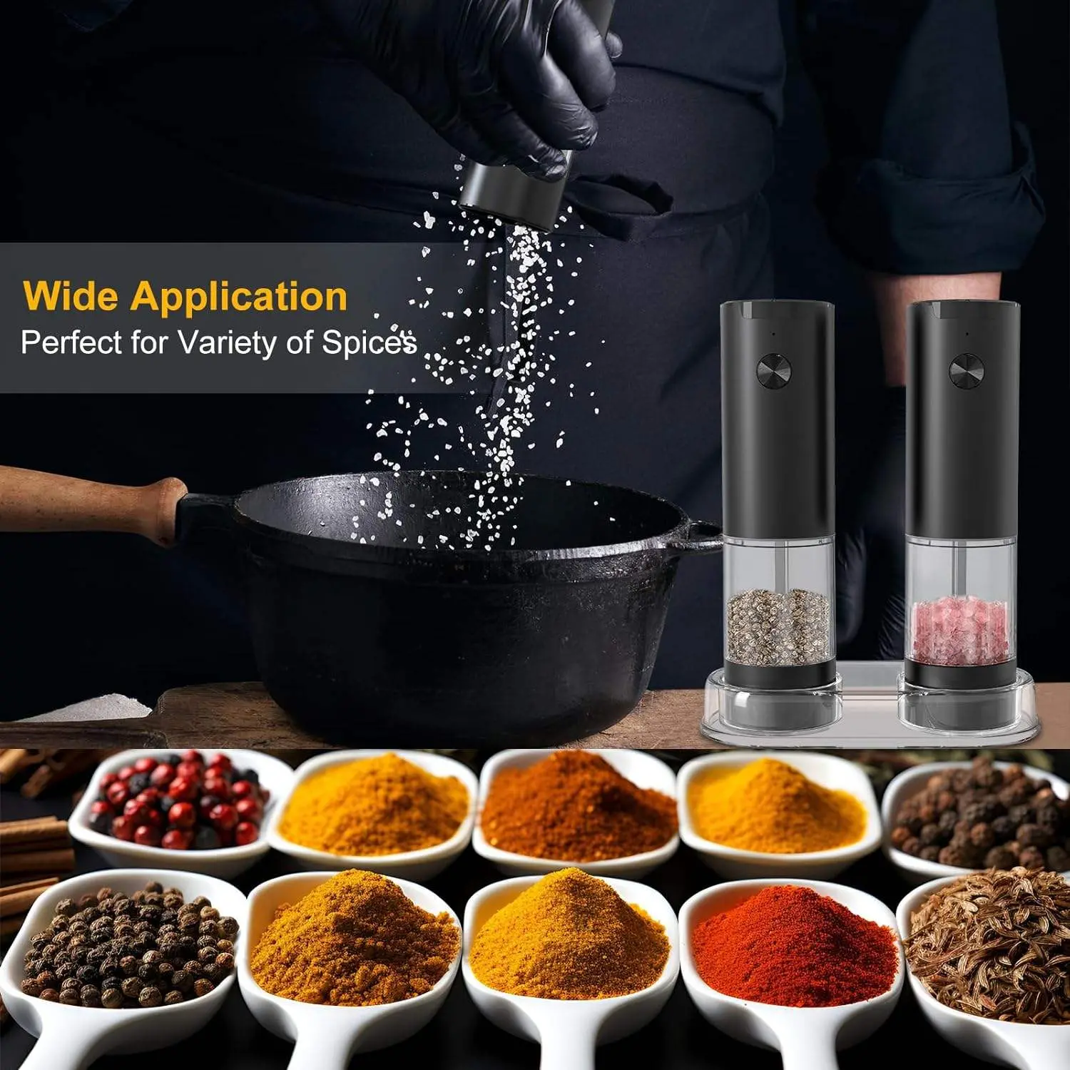 China Electric Salt and Pepper Grinder Set Manufacturer, Supplier