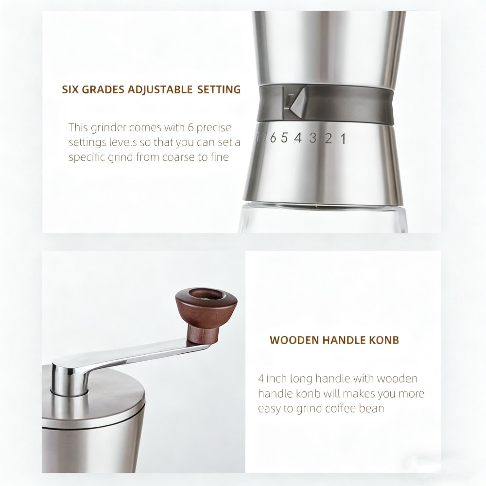 Manual Coffee Bean Grinder Display 1