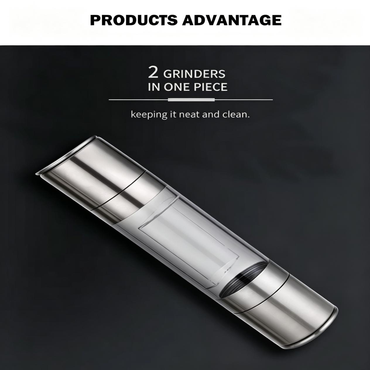 One-piece dual grinder