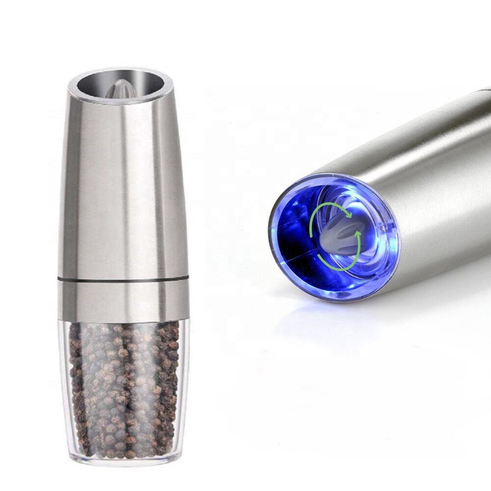 Electric Gravity Salt Pepper Grinder Set