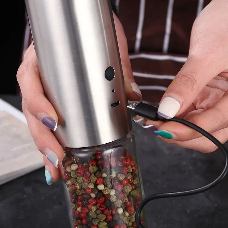 China Gravity Automatic Rechargeable Pepper Grinder Manufacturers, Factories