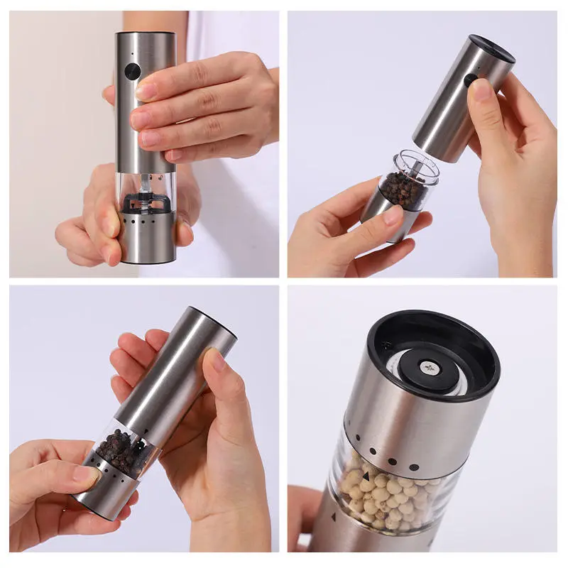 High-Quality Rechargeable Automatic Salt Pepper Mill Grinder Electric Salt and Pepper Grinder Set Manufacturer, Manufacturers
