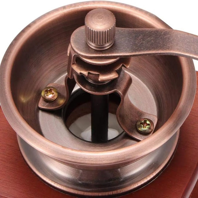 Manual Wood Coffee Mill Grinder detail