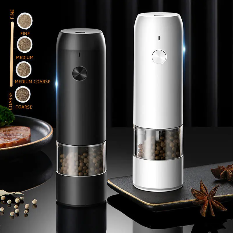 Wholesale Adjustable Electric Automatatic USB Rechargeable Salt and Pepper Grinder Supplier, Factory