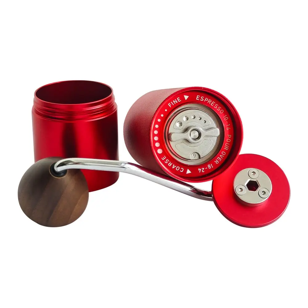 China 420 Stainless Steel Burr Espresso Mini Small Hand Mill Manual Coffee Grinder with Walnut Knob Supplier, Factory