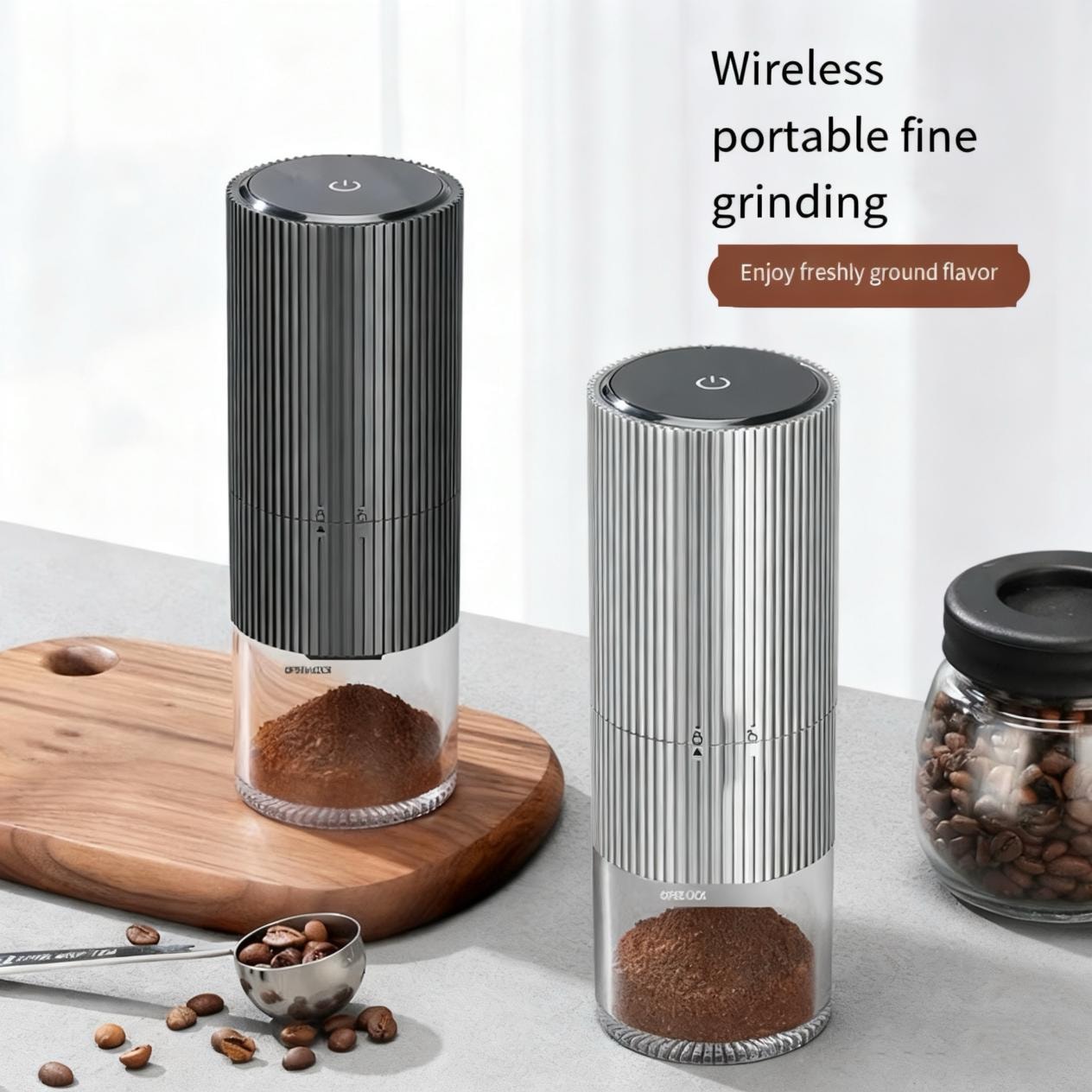 Wireless portable coffee grinder