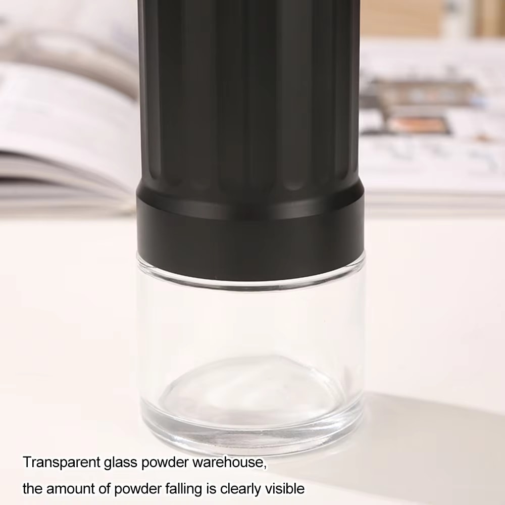 Transparent Glass Powder Tank