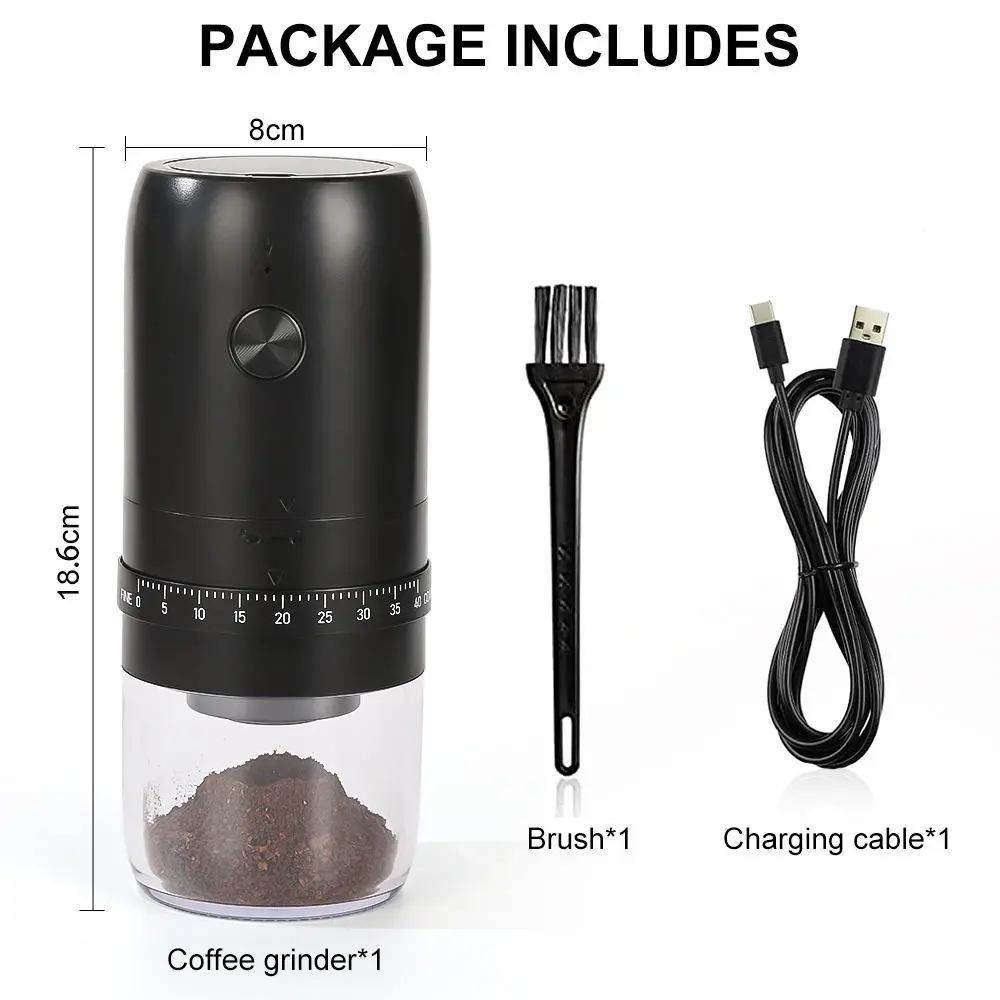 Wholesale New Smart Usb Drip Cafe Electric Coffee Bean Externally Adjustable Grinder Supplier, Factory