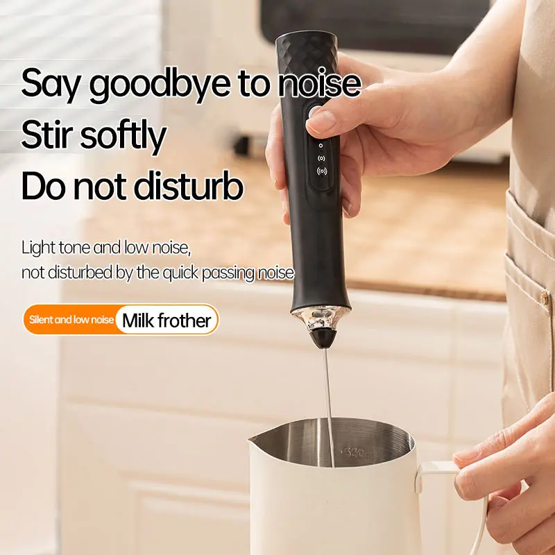 High-Quality Milk Frother with USB Charger 3 Speeds and 3 Stainless Steel Handheld Mixers Suppliers, Factories