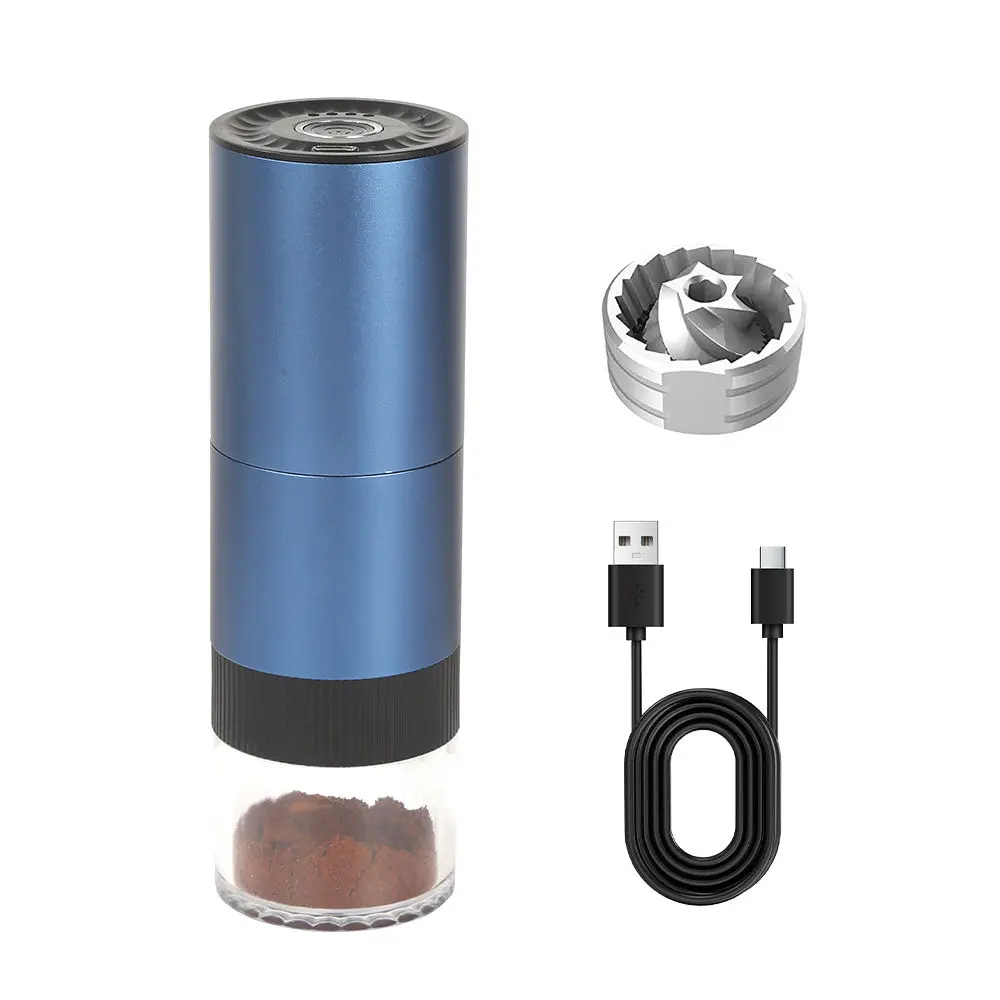 High-Quality Automatic Portable Burr Grinder Electric Coffee Grinder Aluminum Alloy Body Factories, Factory