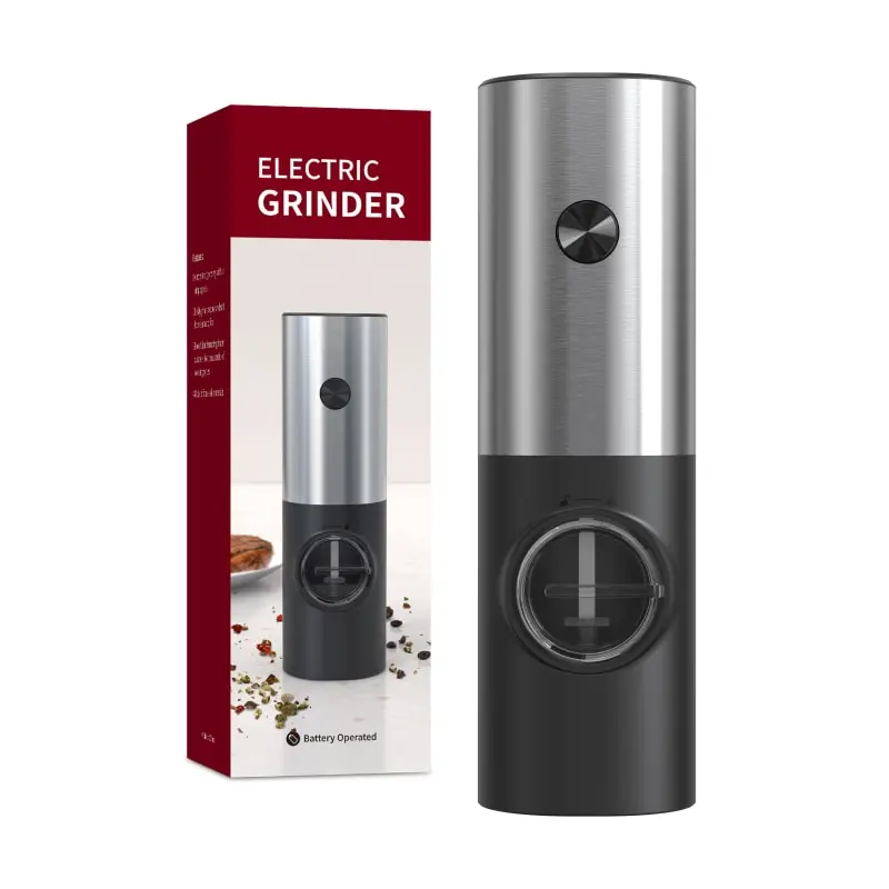 High-Quality Battery Powered Adjustable Electric Pepper Mill Coarseness with LED Light Manufacturer, Factories