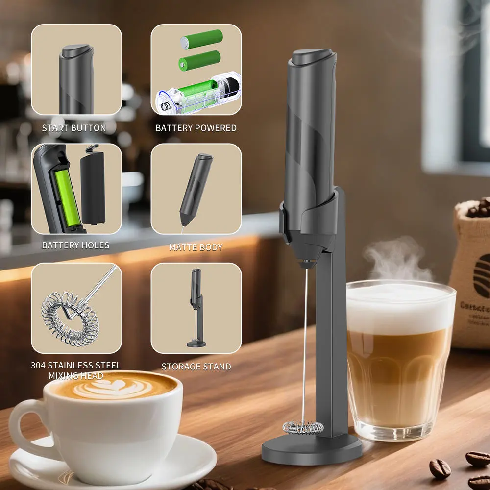 China Milk Steamer Handheld Coffee Whisk Electric Milk Frother Supplier, Factory