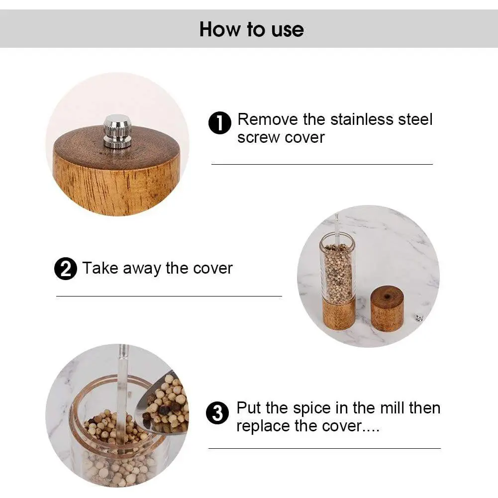 China Premium Acrylic Salt and Pepper Grinder Set Manufacturer, Factories