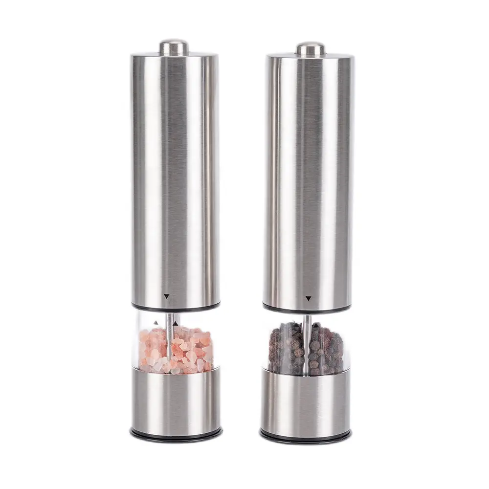Wholesale Stainless Steel Ceramic Core Electric Adjustable Salt Pepper Grinder Set with Light Manufacturer, Factories