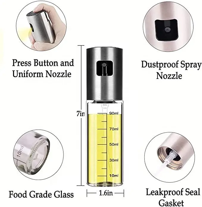 Wholesale Hot Selling Stainless Steel Olive Glass Spray Oil Sprayer Supplier, Factories